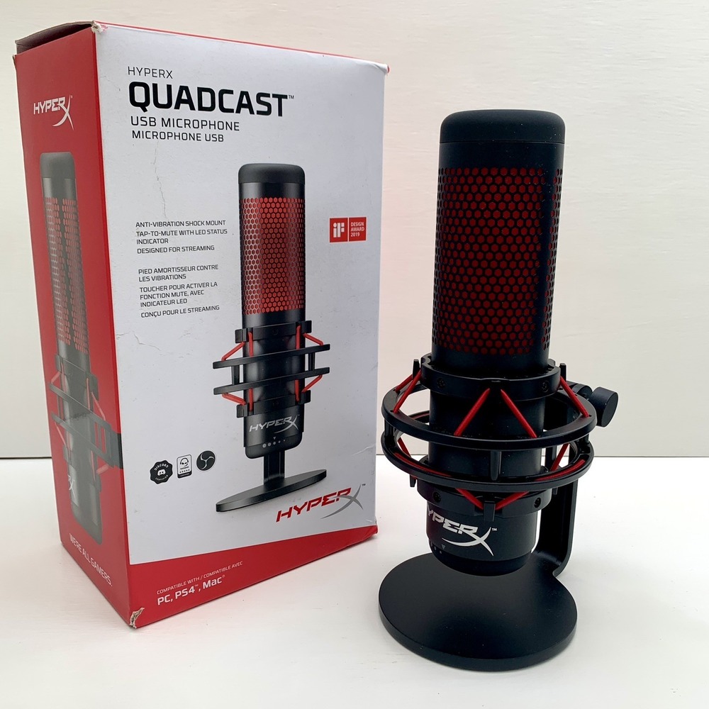 HyperX QuadCast USB Condenser Gaming Microphone for PC, PS4, and Mac